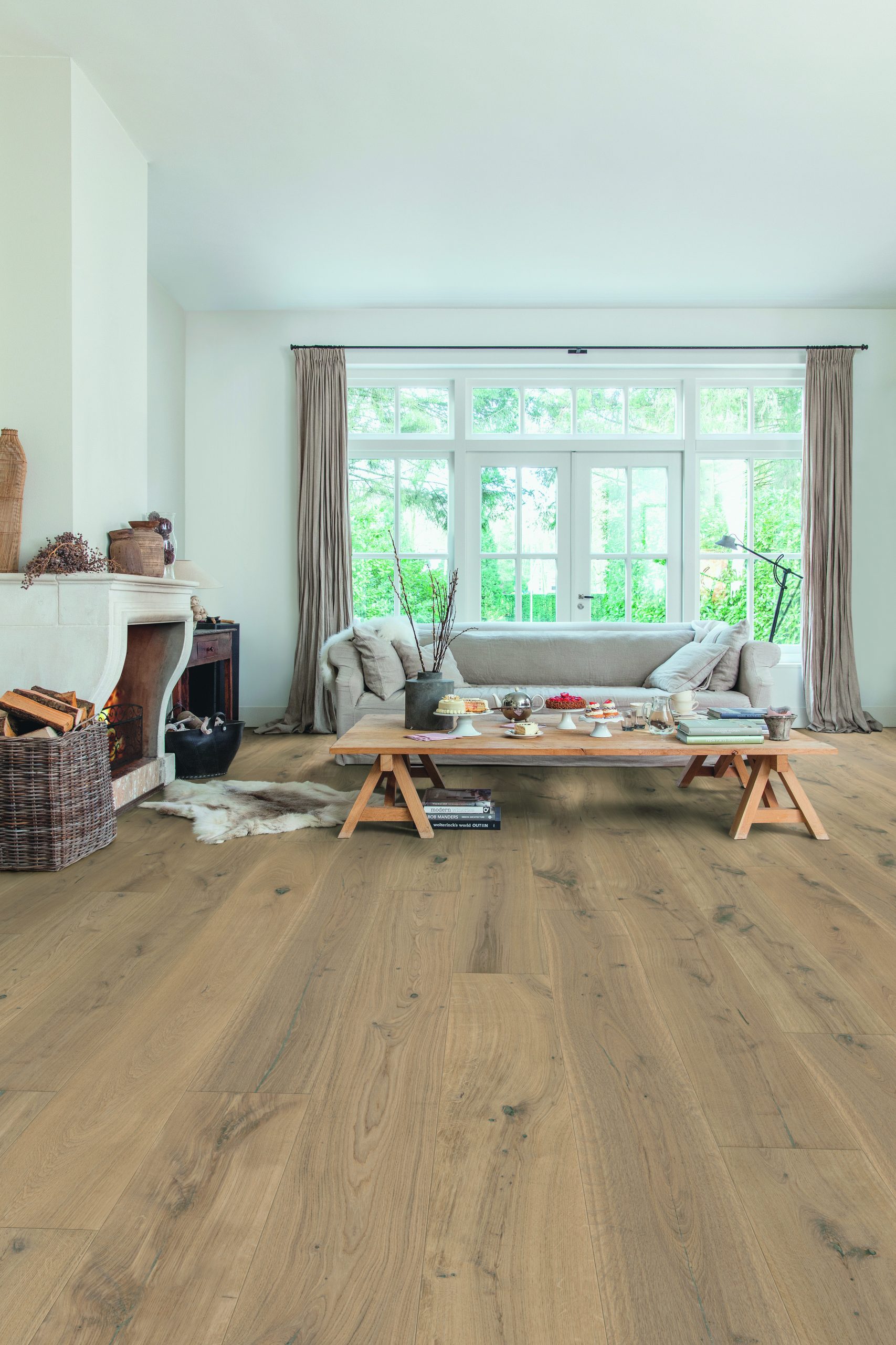 Trīsslāņu parkets Quick-Step Massimo Cappuccino blonde oak extra matt MAS3566S