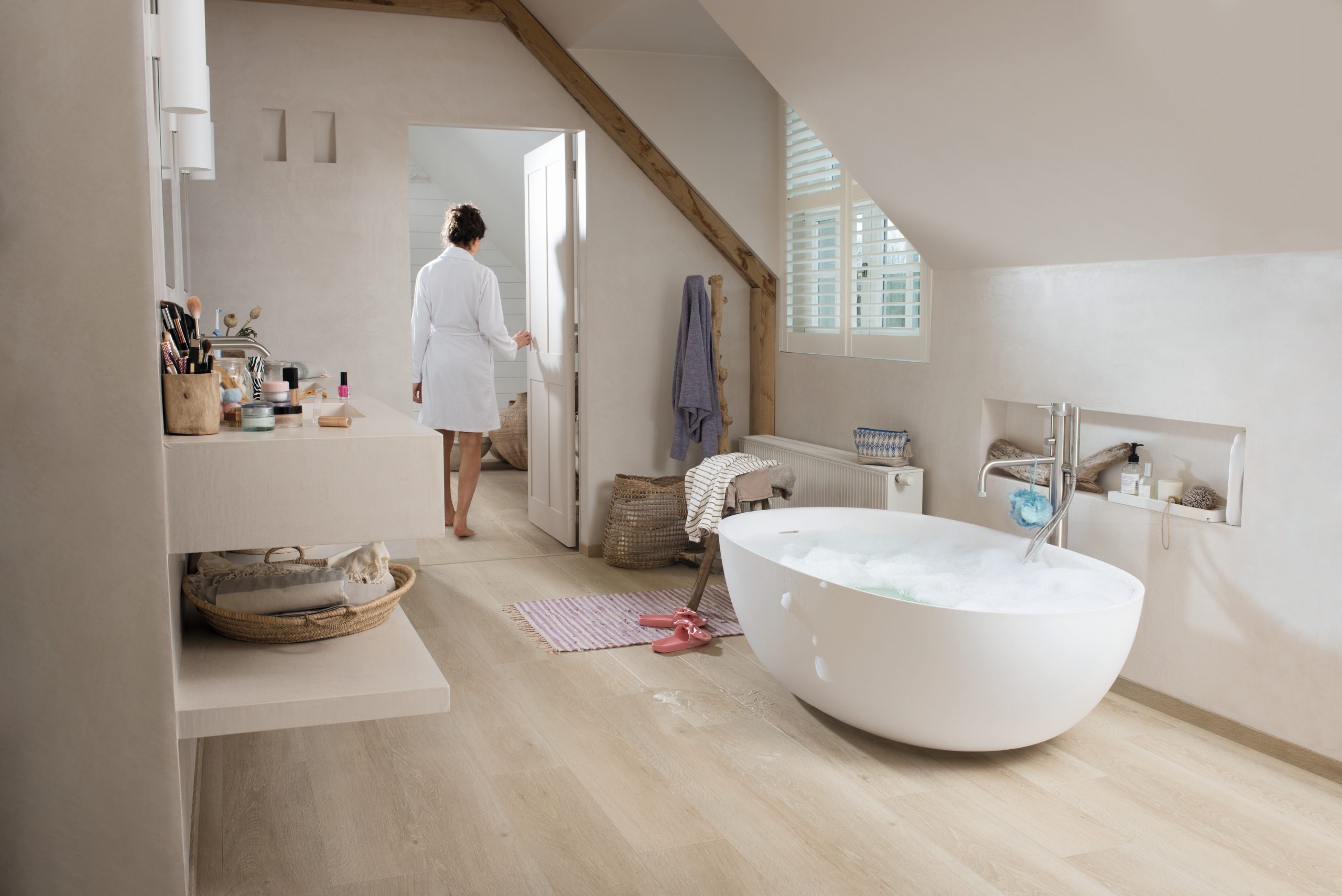 Vinila grīda Quick-Step Pulse Sea breeze oak beige PUGP40080