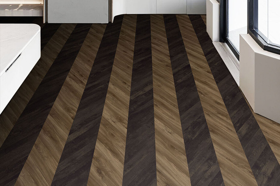 Dizaina vinila grīda Moduleo Moods Chevron 310