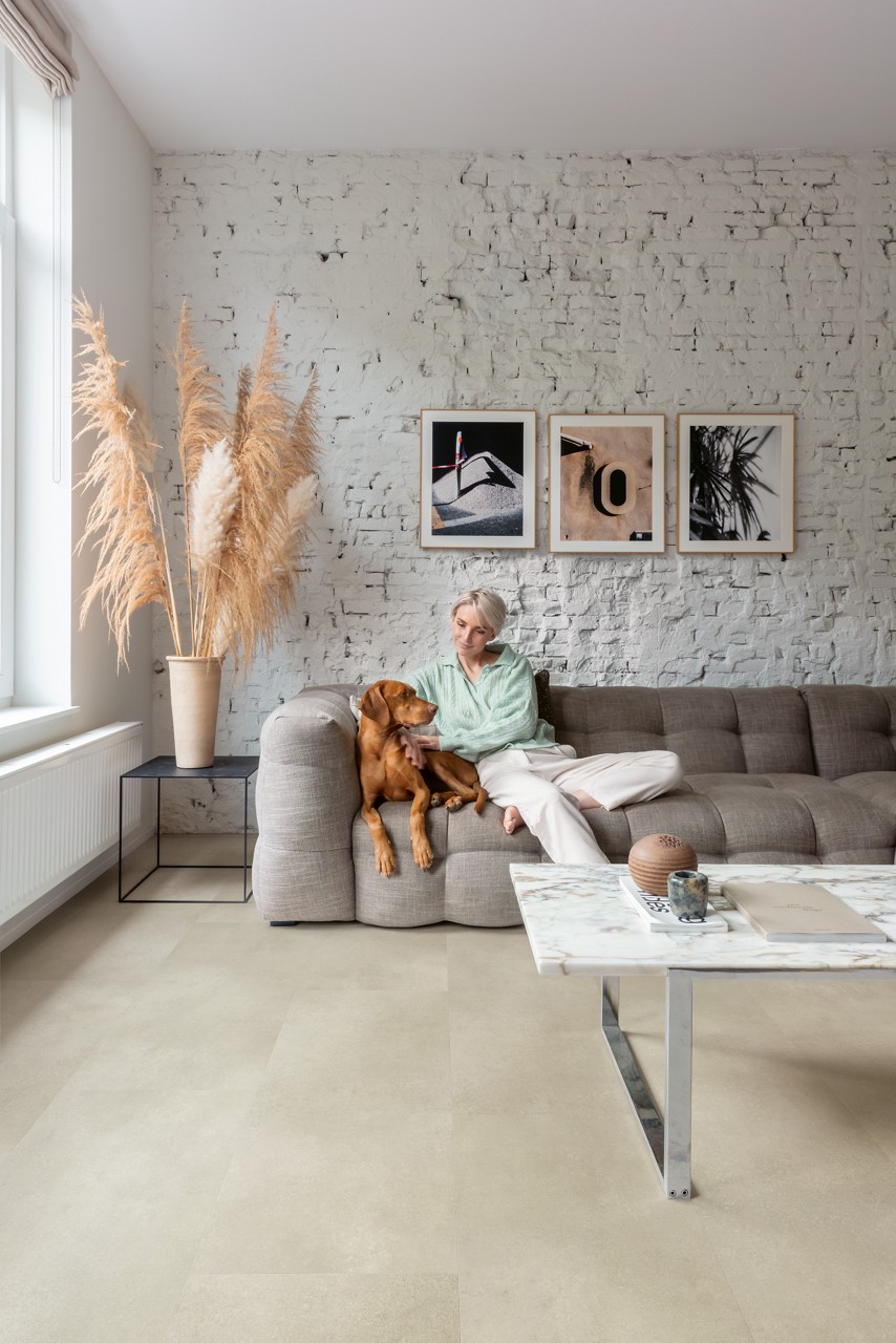 Vinila grīda Quick-Step Illume Sandstone concrete AVMTU40274